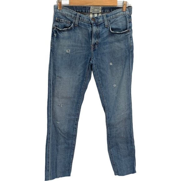 Current/elliott Unrolled Fling Boyfriend Jeans Size 23 Light Denim - Picture 4 of 13